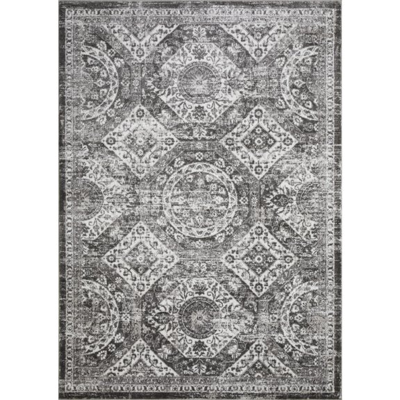 Loomaknoti Rhane Alvezi 9' x 12' Gray Oriental Indoor Area Rug