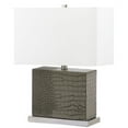 thumbnail image 3 of SAFAVIEH Delia 20.5 in. H Rectangular Faux Table Lamp, Faux Alligator, 3 of 6
