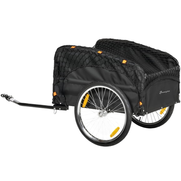 Soozier Bike Cargo Trailer, 45 Gal Bicycle Trailer with Cargo Net