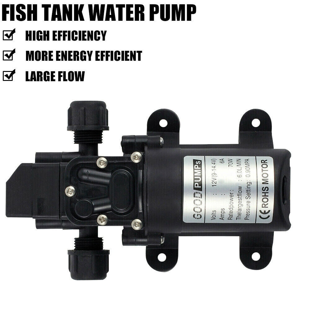 Made 12V Water Pressure Diaphragm Pump 6 L/MIN 5 GPM 72W Self Priming RV Booster Sprayer Pump Micropump For Caravan/RV/Boat/Marine