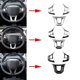 thumbnail image 4 of 3 piezas/juego de pegatinas decorativas para volante de automóvil aptas para 2008 208 308 2014-2018 Fibra de carbono, 4 of 5