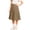 Brown|toddler girl pleated skirt, variant on Eryao Girls Pleated Skirt High Waist Preppy Casual Knee-Length Uniform Skirts with Shorts Lightweight Basic Midi Skort Back to School Pink,7-8Years