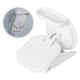 thumbnail image 5 of Kearding Reposapiés de ducha Reposapiés de pedicura Pedal de pies de sin perforación con estante de almacenamiento Reposapiés de baño Juegos de accesorios de baño, 5 of 6