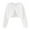 A01 CARDIGAN White, variant on GXWEA Girls' Sweaters Girls Open Front Bolero Shrug Kids Long Sleeve Cropped Cardigan Knit Sweater