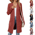 thumbnail image 6 of Women's Thick Cardigan Long Knit Cardigan Long Sleeve Jacket with Pockets Clothing, 6 of 9