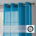 thumbnail image 2 of THD Basics 2 Piece Semi Sheer Voile Window Curtain Drapes Grommet Top Panels for Bedroom, Living Room & Kids Room - Set of 2 panels, 2 of 5