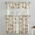 thumbnail image 3 of No. 918 Bristol Coffee Shop Semi-Sheer Rod Pocket Kitchen Curtains, 54"x14", Ivory, 3 of 7