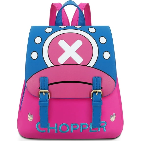 Roffatide Tony Tony Chopper Pink Mini Faux Leather Anime Backpack for Women