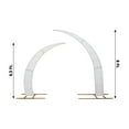 thumbnail image 3 of BalsaCircle 2 White Spandex Fitted Half Crescent Moon Backdrop Stand Wedding Arch Party Reception Background, 3 of 8