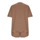 thumbnail image 5 of Conjunto de 2 Piezas para las Mujeres Verano Más Tamaño Rayas Pijamas Manga Corta Pantalones Cortos Lado Dividido Ropa de Dormir Trajes, 5 of 9