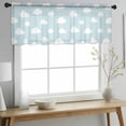thumbnail image 2 of Clouds Valance Curtains for Kitchen/Living Room/Bathroom/Bedroom Window, Rod Pocket Small Topper Half Short Window Curtains Voile Sheer Scarf, Cartoon Blue Sky Minimalist Aesthetic 54"x18", 2 of 8