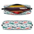 thumbnail image 2 of Yiaed Colorful Shark Print Leather Pencil Case - Leather Pen Pencil Holder - Elegant & Practical Pencil Pouch for Work & Office, 2 of 7