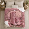 thumbnail image 5 of Elegant Pink Cowgirl Boot Hat Floral, Cozy Botanical Garden Scene, Warm Flannel Blanket for Cabin and Lodge with Detailed Artwork, Garden Lovers Housewarming Gift, Rustic Home Decor, 5 of 9