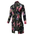 thumbnail image 1 of FashionOutfit Women's Casual Solid and Print Long Length Knit Cardigan, 1 of 1