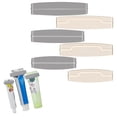 thumbnail image 1 of Dispensador exprimidor de tubos de pasta de dientes, 6 uds., 3 tamaños, Clip de pasta de dientes enrollable de plástico para baño (gris, blanco), 1 of 5