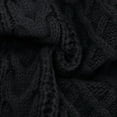 thumbnail image 4 of TFEOQRY Fashionable Men's Round Neck Sweater Long Sleeved Solid Color Pullover Knitted Sweater Tops Black, 4 of 5
