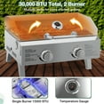 thumbnail image 5 of Firstness Propane Gas Grills, 30,000BTU Portable Gas Grill for Outdoor Camping BBQ Picnics Tailgating, 2 Burners, Stainless Steel Sliver, 5 of 8