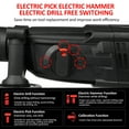 thumbnail image 2 of Electric Hammer,And Safety Clutch Hammer With 800w Rotary Speeds Rotary Hammer Drill Hammer Rotary With Vibration And Safety Clutch Hammer Vibration And Safety Variable Diy Tool 800w, 2 of 6