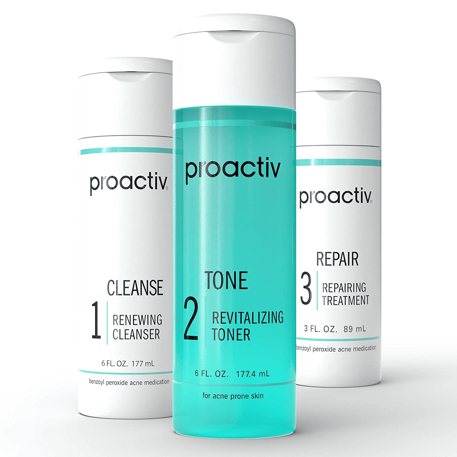 Proactiv 3 Step Acne Treatment Benzoyl Peroxide Face Wash, Repairing