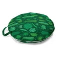 thumbnail image 1 of Tropical Round Floor Cushion with Handle, Illustration of Various Jungle Elements, Decorative Pillow for Living Room & Dorms, 18" Round, Fern Green Hunter Green, by Ambesonne, 1 of 4
