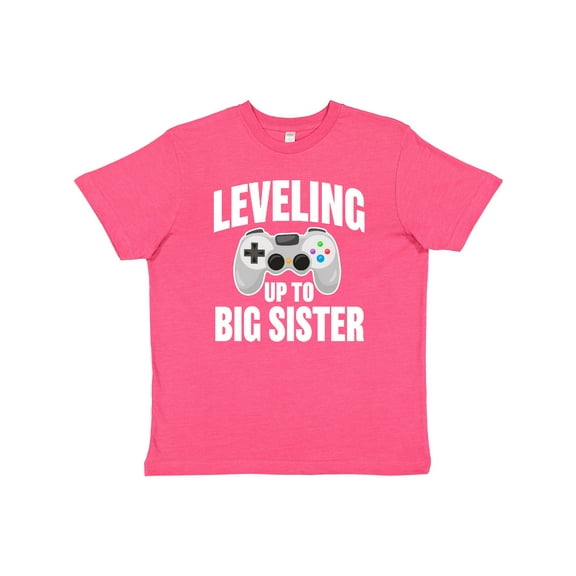 Inktastic Leveling Up to Big Sister Youth T-Shirt