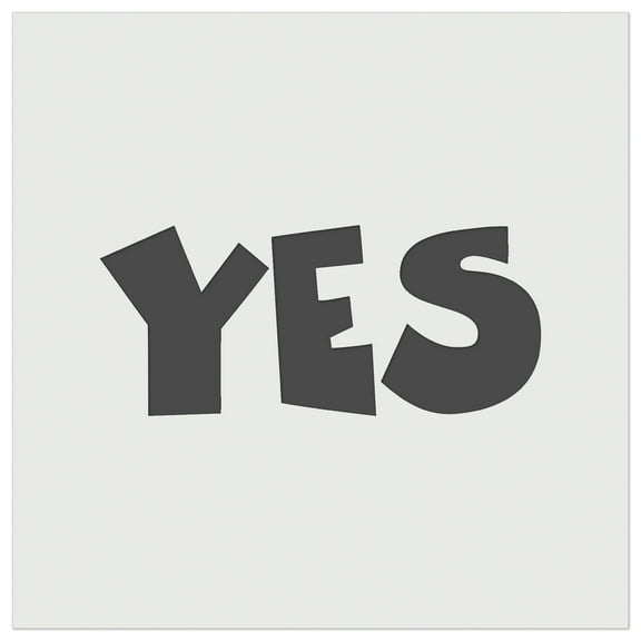 Yes Text DIY Cookie Wall Craft Stencil - 5.5 Inch