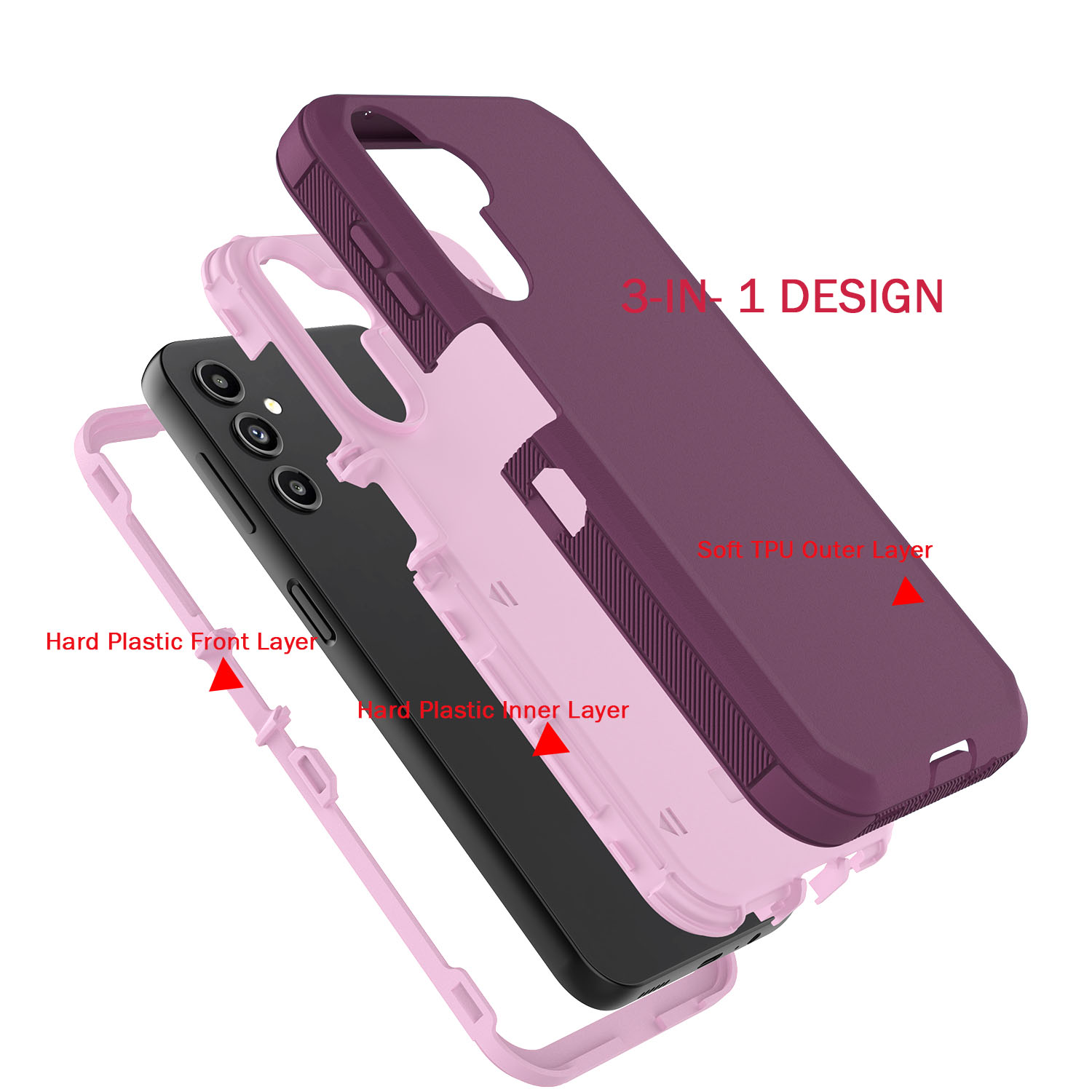 Galaxy A14 5g Case Tekcoo Sturdy Phone Case Three Layer Shockproof Military Heavy Duty Full 3528