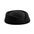 thumbnail image 4 of Women's Vintage Wool Felt Pillbox Hat - Elegant Stewardess Cap & Teardrop Cocktail Hat, Formal Uniform Beret for Party, Work & Church Black, 4 of 4