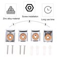 thumbnail image 3 of OULII 2 Sets 8 Pcs Metal Mirror Holder Clips Silver Square for Glass Shelves Fixing and Waterproof Use, 3 of 5