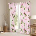 thumbnail image 3 of Manfei Green Cucumber Cartoon Curtains and Drapes Pack of 2 (52x63 Each),Fashion Bowknot Black Out Curtains, 3 of 6