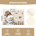 thumbnail image 5 of 4pcs Vintage Coffee Time Linen Placemats Table Mats Durable Washable Rustic Linen Vintage Placemats for Home Dinner Party Camping Wedding Table Decoration 12 x 18 Inch, 5 of 6