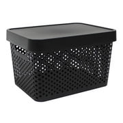 Caja con Tapa Plastic Trends Modelo Paris Capacidad 17Lts Color Negro 1 Pieza