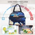 thumbnail image 4 of Uemuo Moonlit Blue Wolf Printed Lunch Bag Lunch Box Reusable Insulated Lunch Tote Bag, Leakproof Thermal Cooler Sack Food Handbags Case High Capacity, 4 of 5
