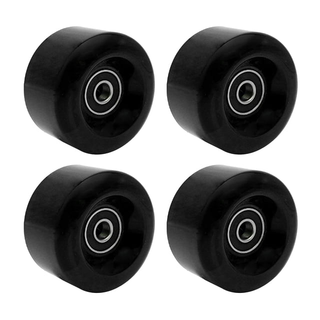 Juego de 4 ruedas de patín en línea cuádruples para interior / exterior PU 58 Negro Sunnimix Rueda de patines