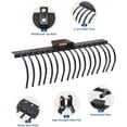 thumbnail image 5 of Historyli 50 Inch 3-Point Landscape Rake, 360° Rotation Rake with 17 Spring Steel Tines, Black, 5 of 7