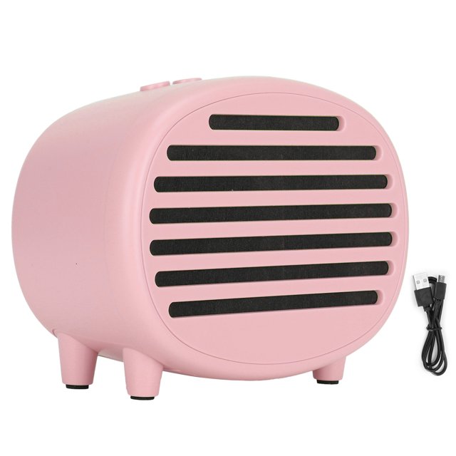 Altavoz Bluetooth retro con forma de macarrón rosa para disfrutar de una experiencia de audio mejorada con música inalámbrica portátil