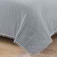 thumbnail image 4 of American Home Fashion Estate Collection Costa Brava Pom-pom Cotton Quilt Set Navy Full - Queen 3 Piece, 4 of 4