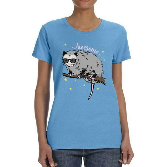 Awesome Opossum T-Shirt Women -Smartprints Designs, Female XX-Large