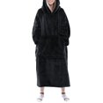 thumbnail image 2 of Wearable Blanket Sweatshirt for Men and Women Oversized Long Sleeves Warm Blanket Robes Hoodies Black One size, 2 of 9