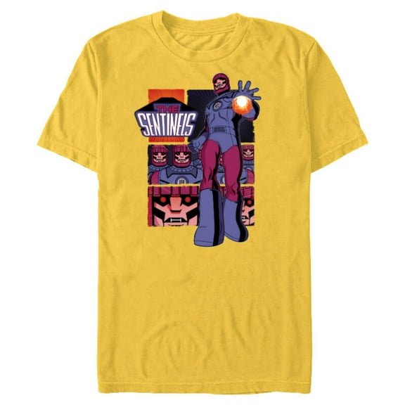 Marvel Studios X-Men ’97 The Sentinels Robot Super Villain- Short Sleeve Blended T-Shirt for Adults - Customized-Yellow