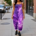 thumbnail image 4 of Iaqnaocc Jumpsuits For Women Plus Size 3D Graphic Sleeveless Jumpsuits Rompers Casual Adjustable Strap Jumpsuits 2026 Trendy Overalls Light Purple 2XL, 4 of 5