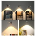 thumbnail image 6 of Artwork Lighting Lamp, Motion Sensor Artwork Light, LED Wall Light Night Light 3-Color Dimmable, Rechargeable, 360° Rotatable, Remote Control Included (White, 1pc), 6 of 8