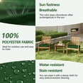 thumbnail image 2 of Kimunuk Outdoor Chair Cushions set of 2, 22" x 22" Zipped Waterproof Outdoor Seat Cushions Couch Pads with Ties for Patio Furniture, Green, 2 of 6