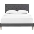 thumbnail image 4 of Tarah Queen Fabric Platform Bed with Squared Tapered Legs-MOD-5987, 4 of 5