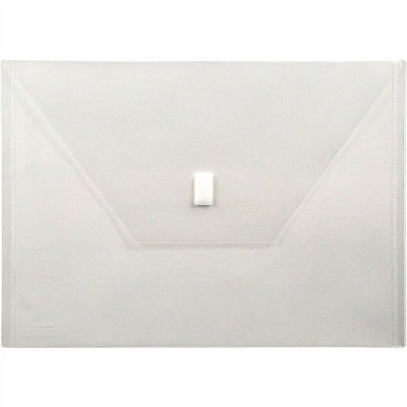 Lion A4 Recycled File Pocket - 8 17/64" x 11 11/16" - Poly - Clear - 20% Recycled - 1 Each | Bundle of 2 Each