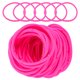 thumbnail image 5 of 50pcs bandas de goma de nylon de alta elasticidad cola de caballo titular de lazos de pelo cuerda para adultos niños (rosa fluorescente), 5 of 7