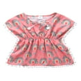 thumbnail image 1 of PENGXIANG Enfants Bébé Filles Robe Arc-en-Ciel Imprimé Plage Robes Robe de Plage Maillots de Bain Couvrir Blanc 2-3 Ans, 1 of 7