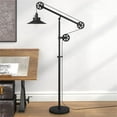thumbnail image 2 of Evelyn&Zoe Descartes Wide Brim/Pulley System Floor Lamp with Metal Shade in Blackened Bronze/Blackened Bronze, 2 of 11