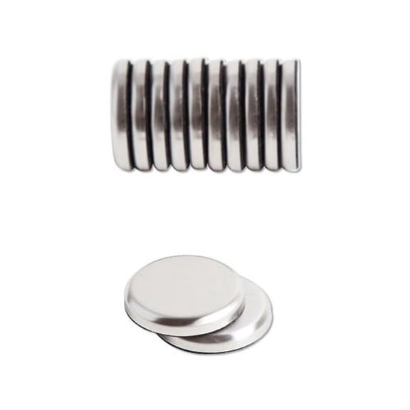 High Energy Magnets Circle, Silver, 1.25" Dia, 12/Pack