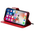 thumbnail image 6 of iPhone XR Wallet Case, Dteck Embossed Butterfly Magnetic Flip PU Leather Folio Stand Case Cover Built-in Card Slots & Money Pocket, with wrist Strap, For Apple iPhone XR, Red, 6 of 8